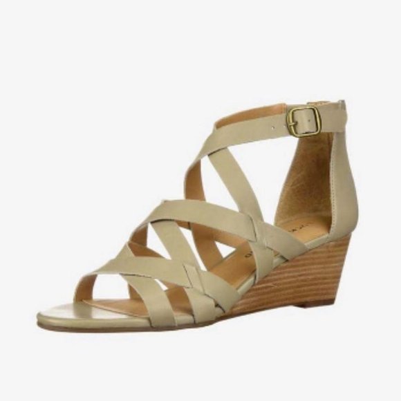 Lucky Brand Shoes - Lucky Brand Jewelia Leather Wedge Sandal 12M NWOT